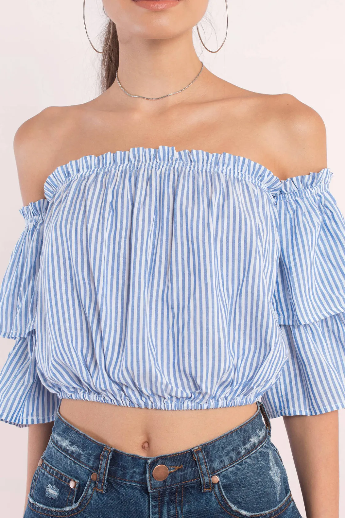 Tobi Sleeve It To Me Off The Shoulder Blouse -