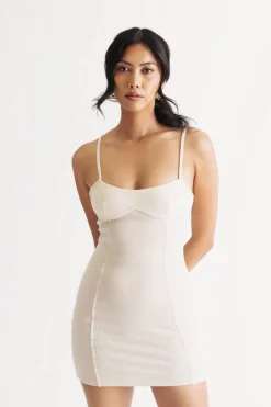 Tobi Sloane Satin Corset Midi Dress -