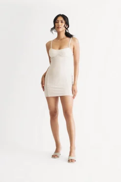 Tobi Sloane Satin Corset Midi Dress -