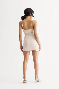 Tobi Sloane Satin Corset Midi Dress -