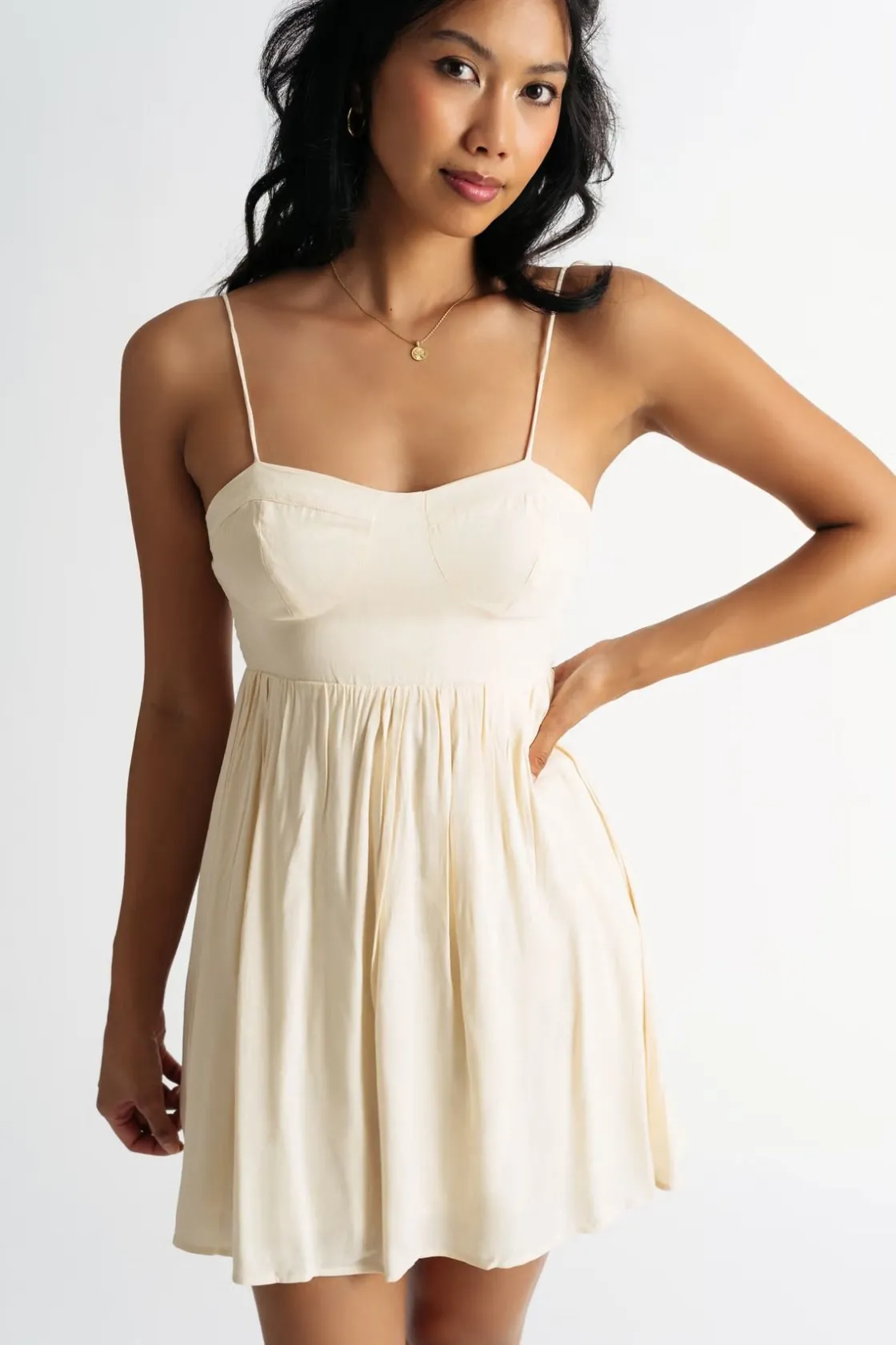 Tobi Small Talk Bustier Skater Mini Dress -
