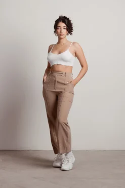 Tobi Snug Around Crop Top - Grey
