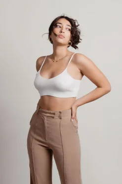 Tobi Snug Around Crop Top - Grey