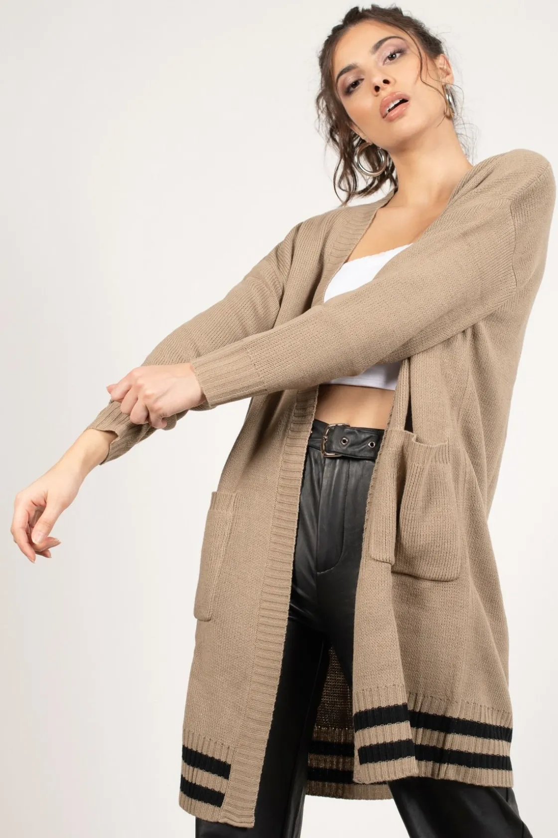 Tobi Snuggle Party Longline Cardigan -