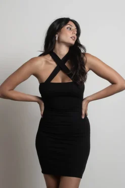 Tobi So Gone Halter Bodycon Mini Dress