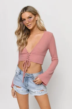 Tobi SoCal Crop Top - Blush