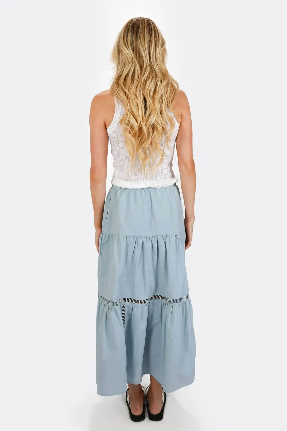 Tobi Solenn Tiered Maxi Skirt -