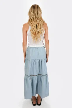Tobi Solenn Tiered Maxi Skirt -
