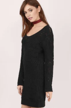 Tobi Somedays Lovin Daze Knit Open Back Mini Dress -