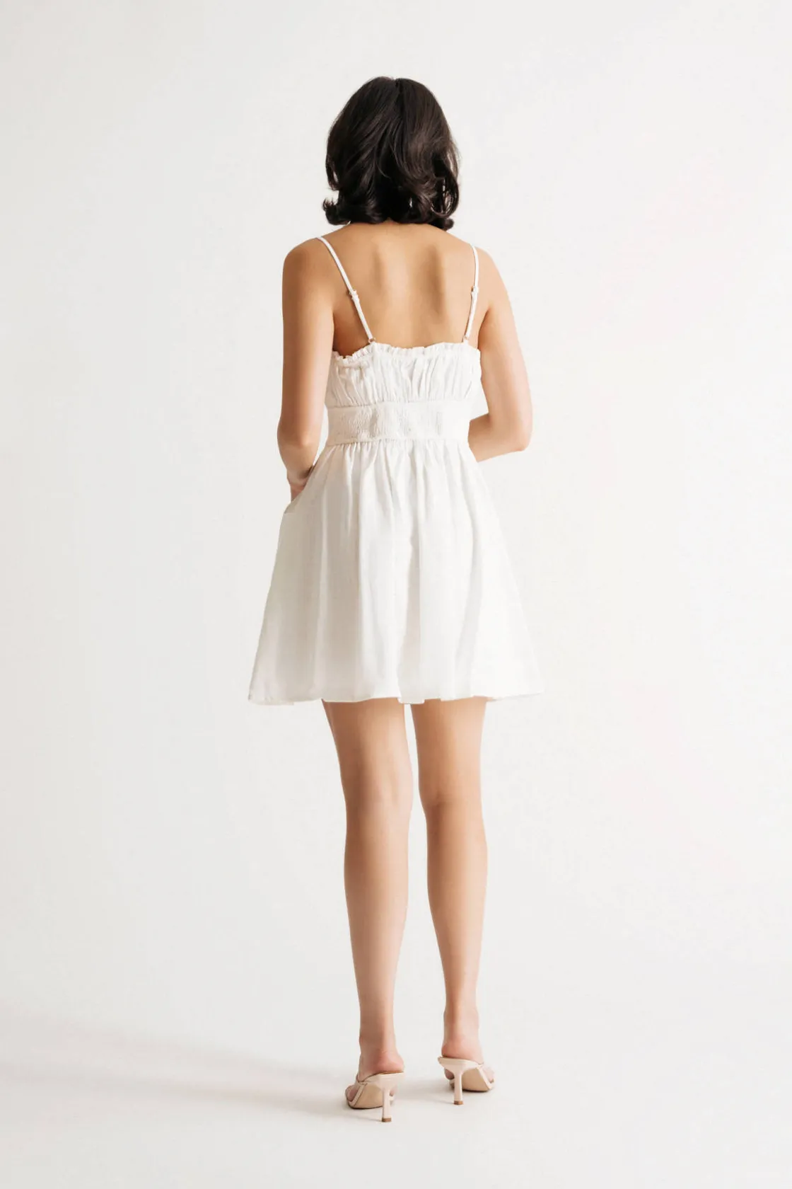 Tobi Soon Enough Smocked Skater Mini Dress -