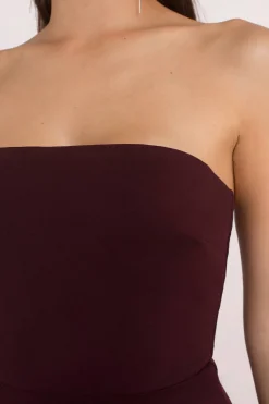Tobi Sophie Strapless Bodycon Mini Dress - Plum