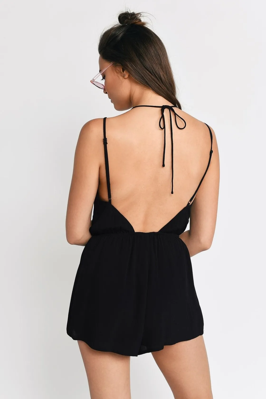 Tobi Split Ways Backless Romper -