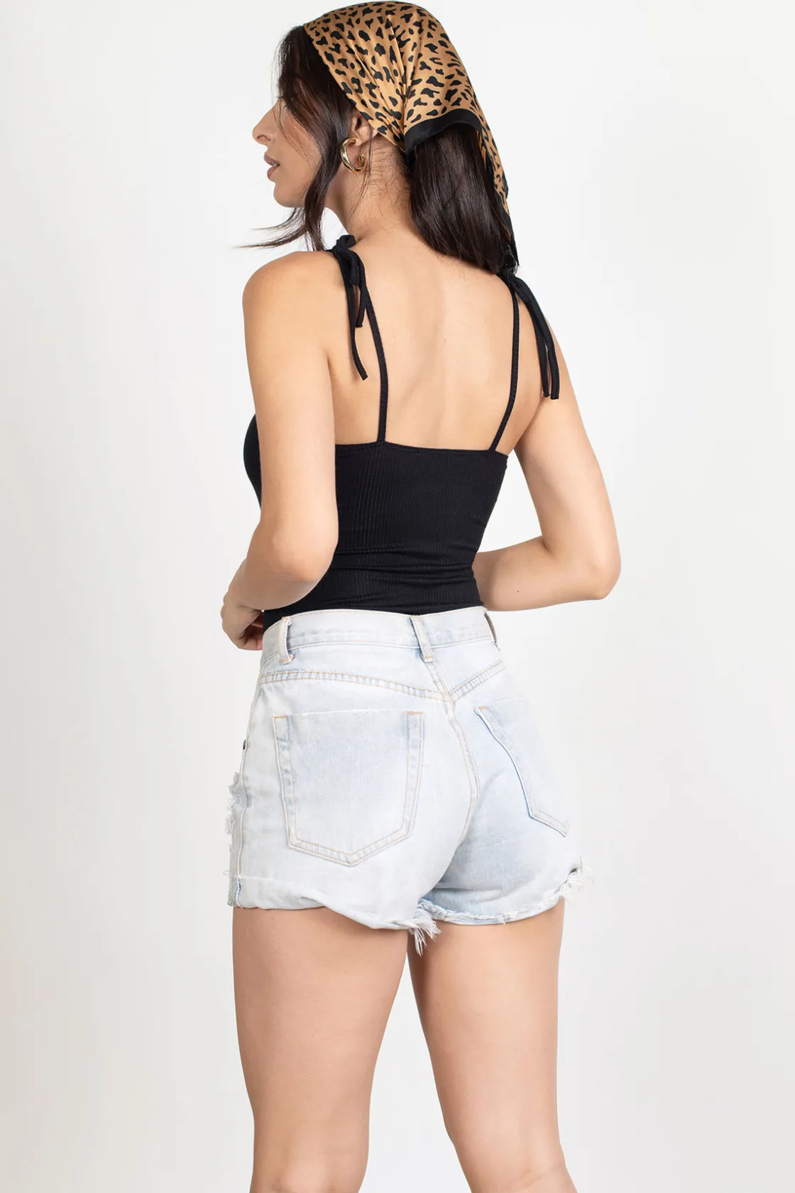 Tobi Square Up Ribbed Bodysuit - Black