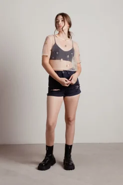 Tobi Starry Night Crop Top -