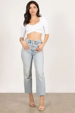 Tobi Starting Over Crop Top - White