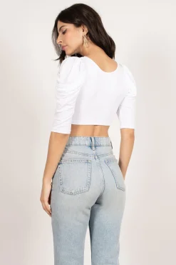 Tobi Starting Over Crop Top - White