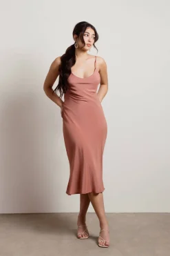 Tobi Stay With Me Stone Blue Midi Dress