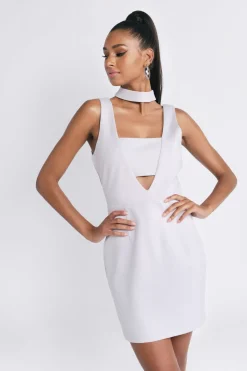Tobi Step By Step Choker Bodycon Mini Dress - Mauve