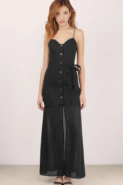 Tobi Stevie May Giesel Sheer Slit Maxi Dress -
