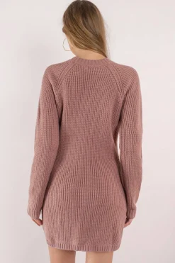 Tobi Stone Cold Knit Sweater Mini Dress -