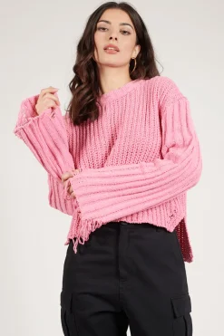 Tobi Sugar Coated Distressed Sweater -