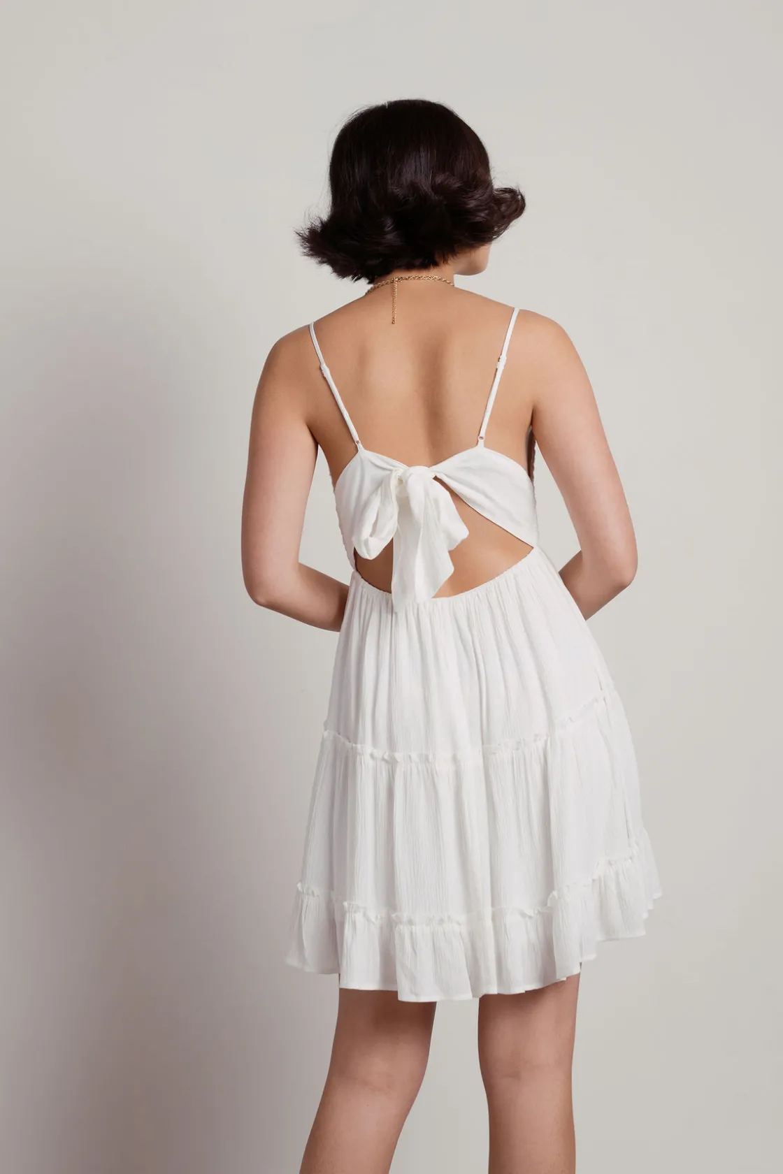 Tobi Summer Breeze Lace Skater Mini Dress -
