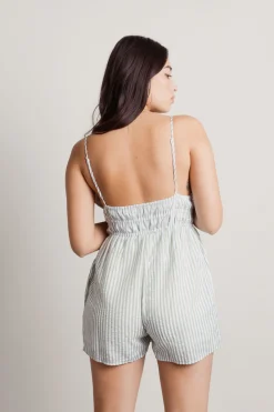 Tobi Summer Days Plunging Romper -