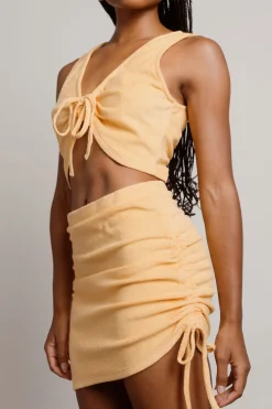 Tobi Summer Rays French Terry Crop Top And Mini Skirt Set -