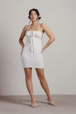 Tobi Summer Ready Ruched Bust Open Back Mini Dress -