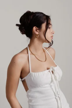 Tobi Summer Ready Ruched Bust Open Back Mini Dress -