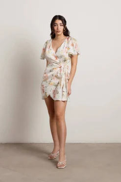 Tobi Sunkissed Floral Wrap Mini Dress -