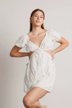 Tobi Sunny Fields Cutout Babydoll Mini Dress -