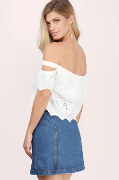 Tobi Sunset Beach Crop Top - Ivory