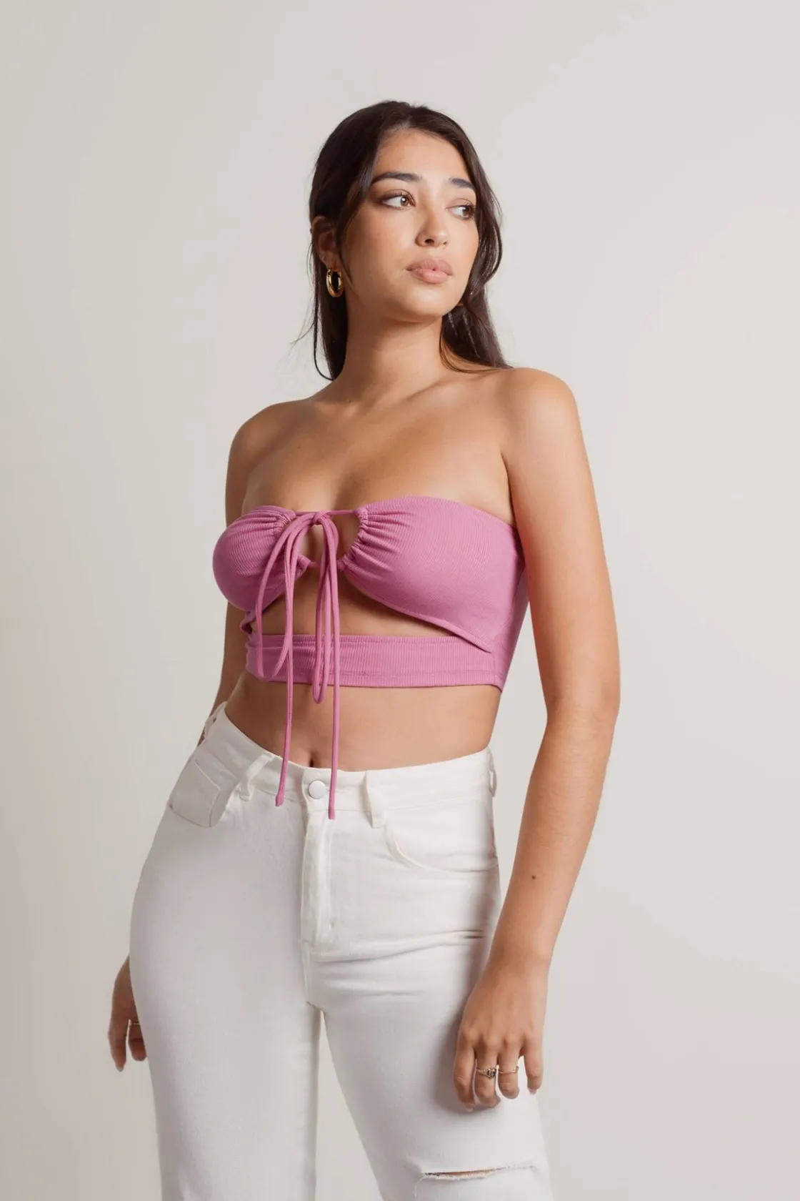 Tobi Surprise Me Crop Top - Cobalt Blue
