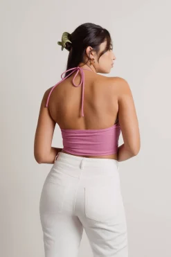 Tobi Surprise Me Crop Top - Cobalt Blue