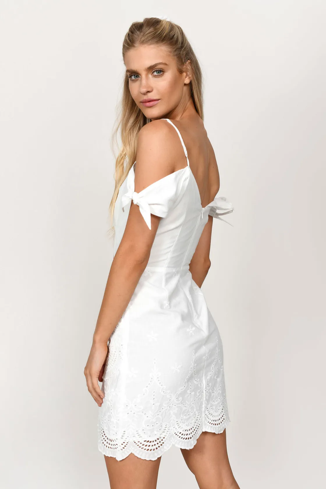 Tobi Susie Cold Shoulder Cutout Mini Dress - Red
