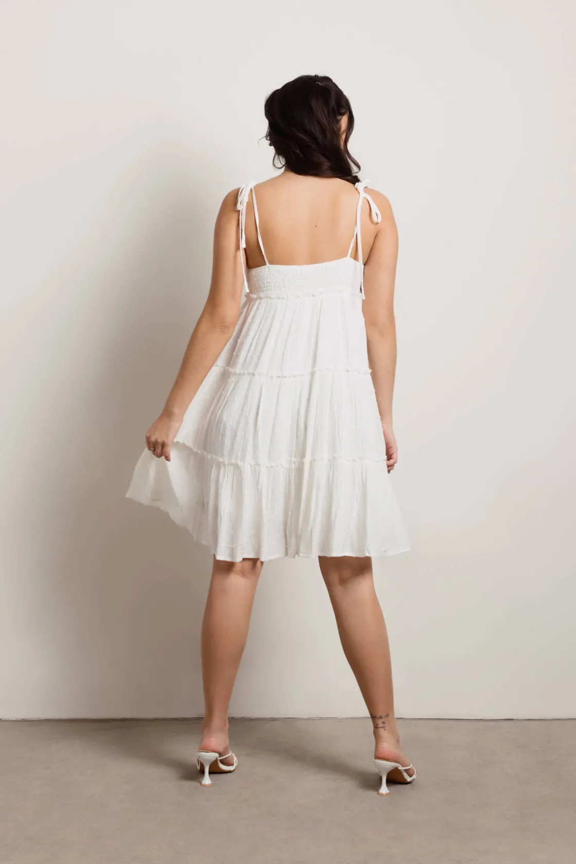 Tobi Sweet Caroline Tiered Skater Mini Dress -