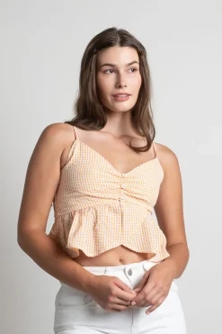 Tobi Sweet Citrus Crop Top - Orange