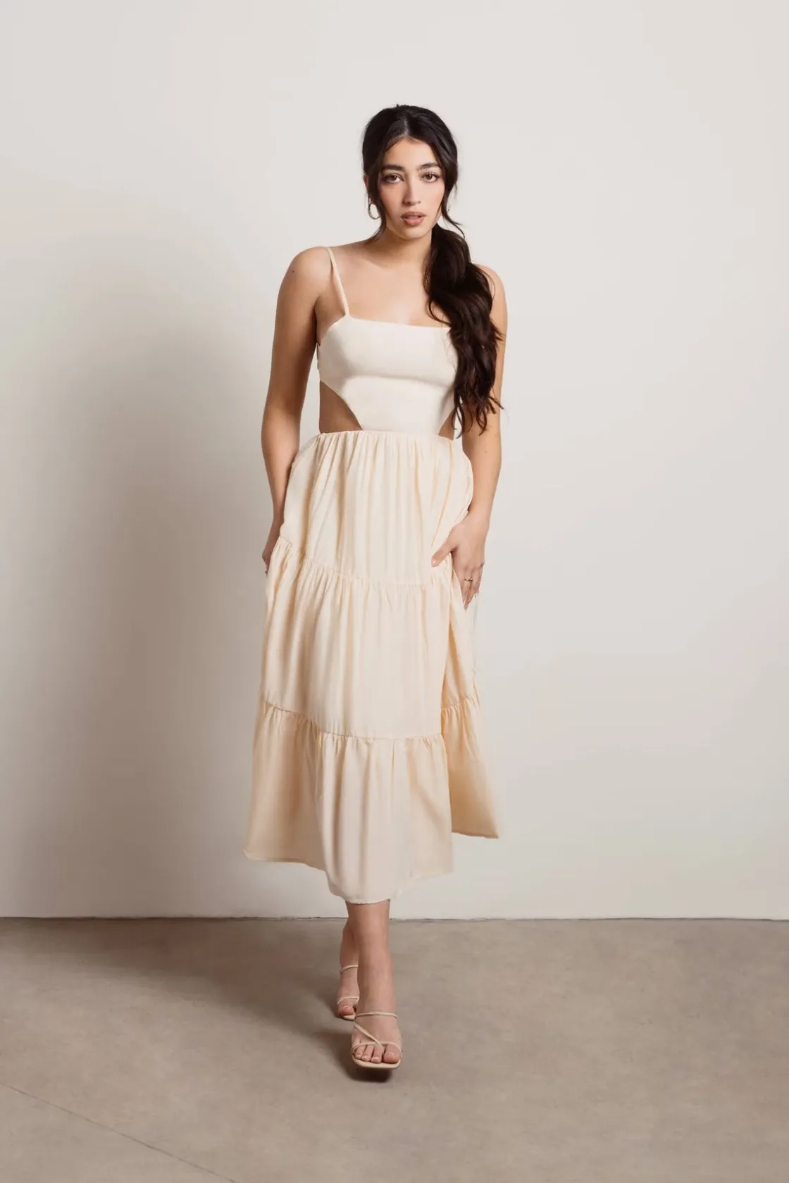 Tobi Sweet Sun Cutout Sundress Midi Dress -