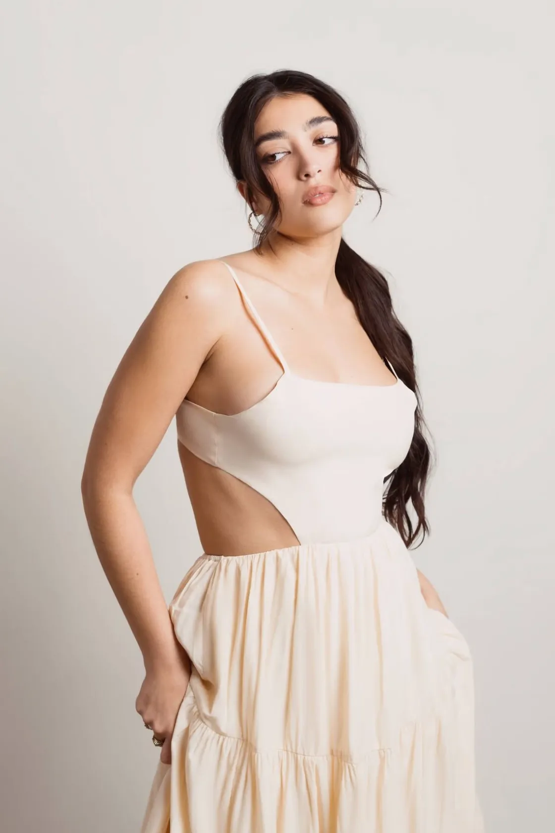 Tobi Sweet Sun Cutout Sundress Midi Dress -