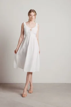 Tobi Sweet Touch Swiss Dot Lace Midi Dress