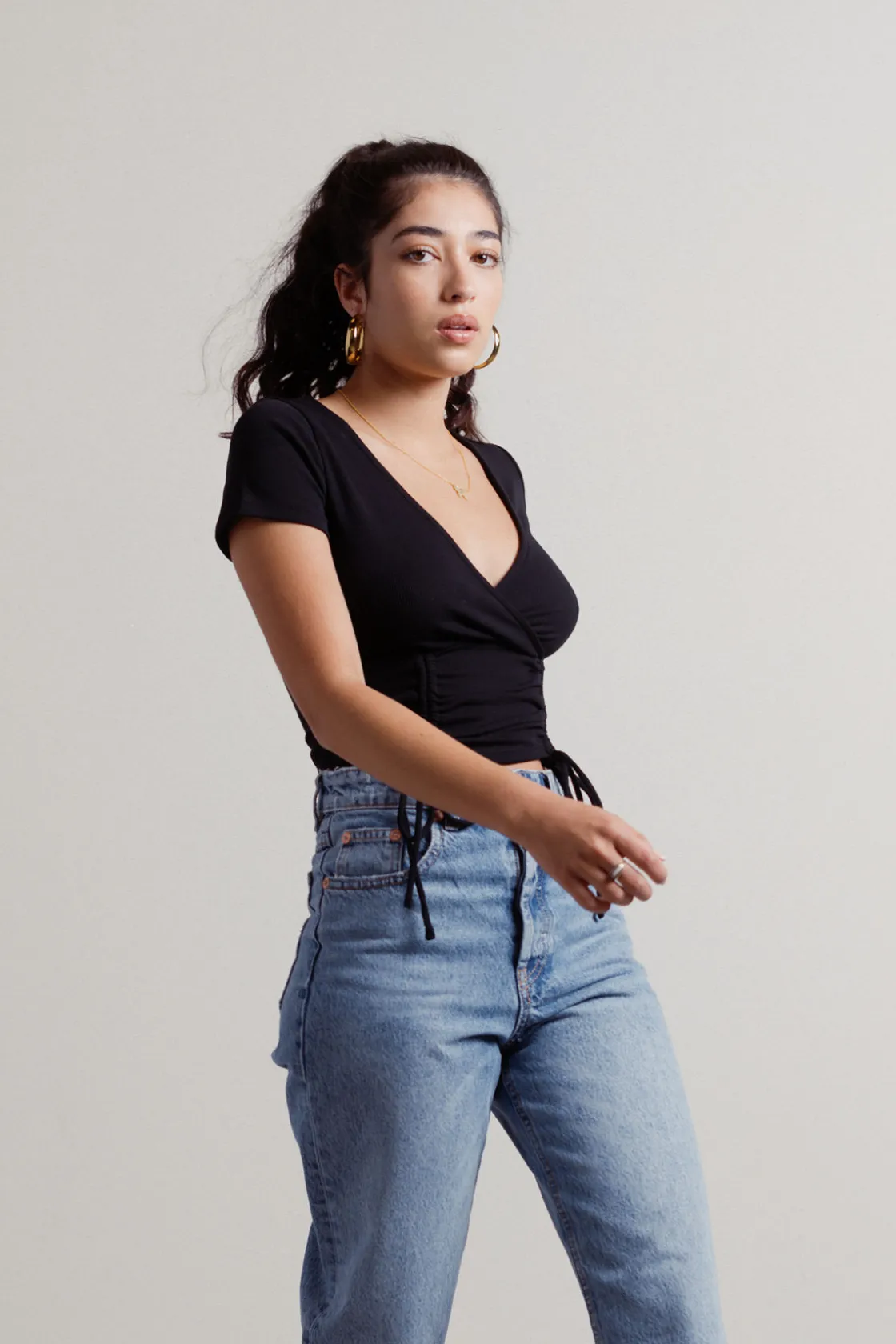 Tobi Sweetie Crop Top - Blue