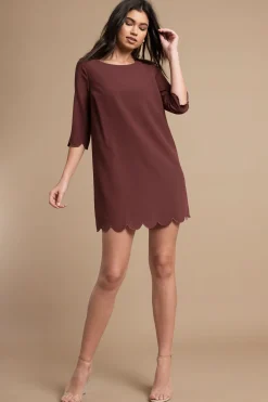 Tobi Sweetly Scalloped Shift Dress