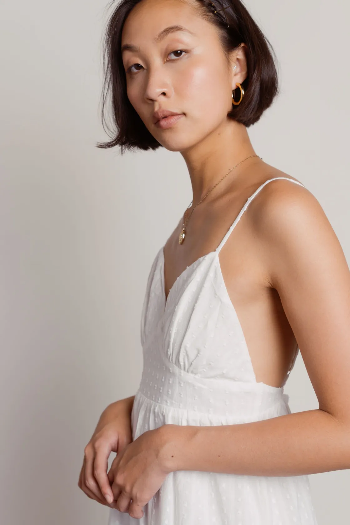 Tobi Sweetness Open Back Tiered Midi Dress -