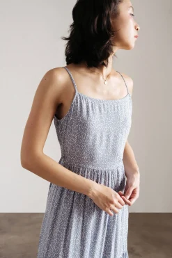 Tobi Swing By Floral Tiered Midi Dress -
