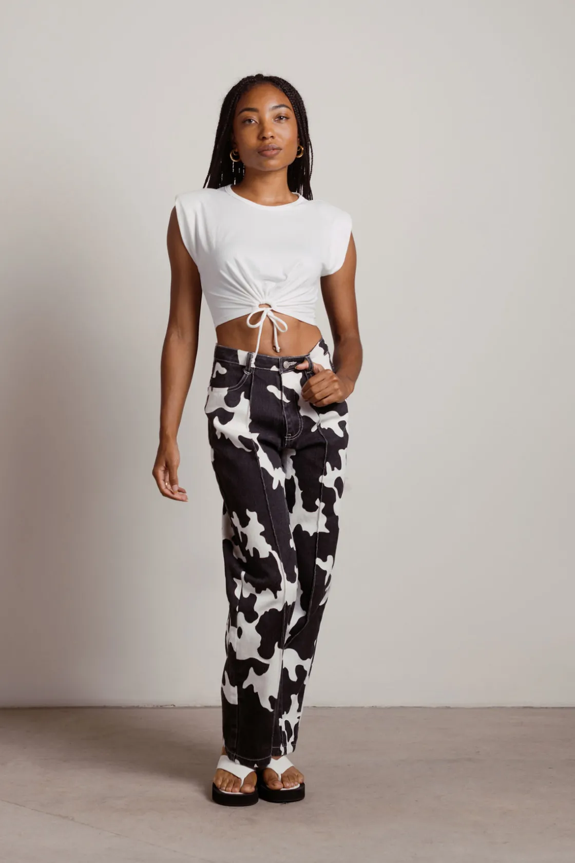 Tobi Take A Break Crop Top - Ivory