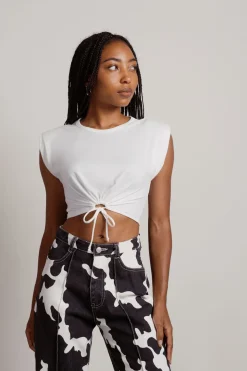 Tobi Take A Break Crop Top - Ivory