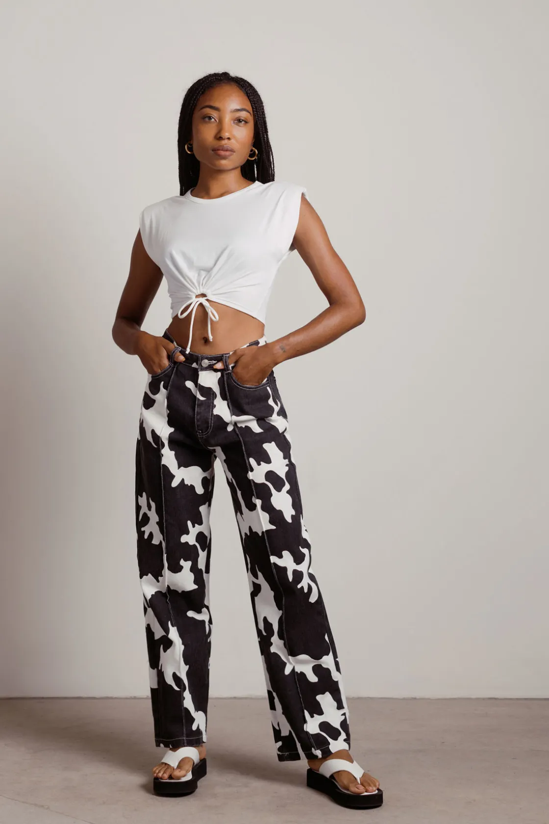 Tobi Take A Break Crop Top - Ivory