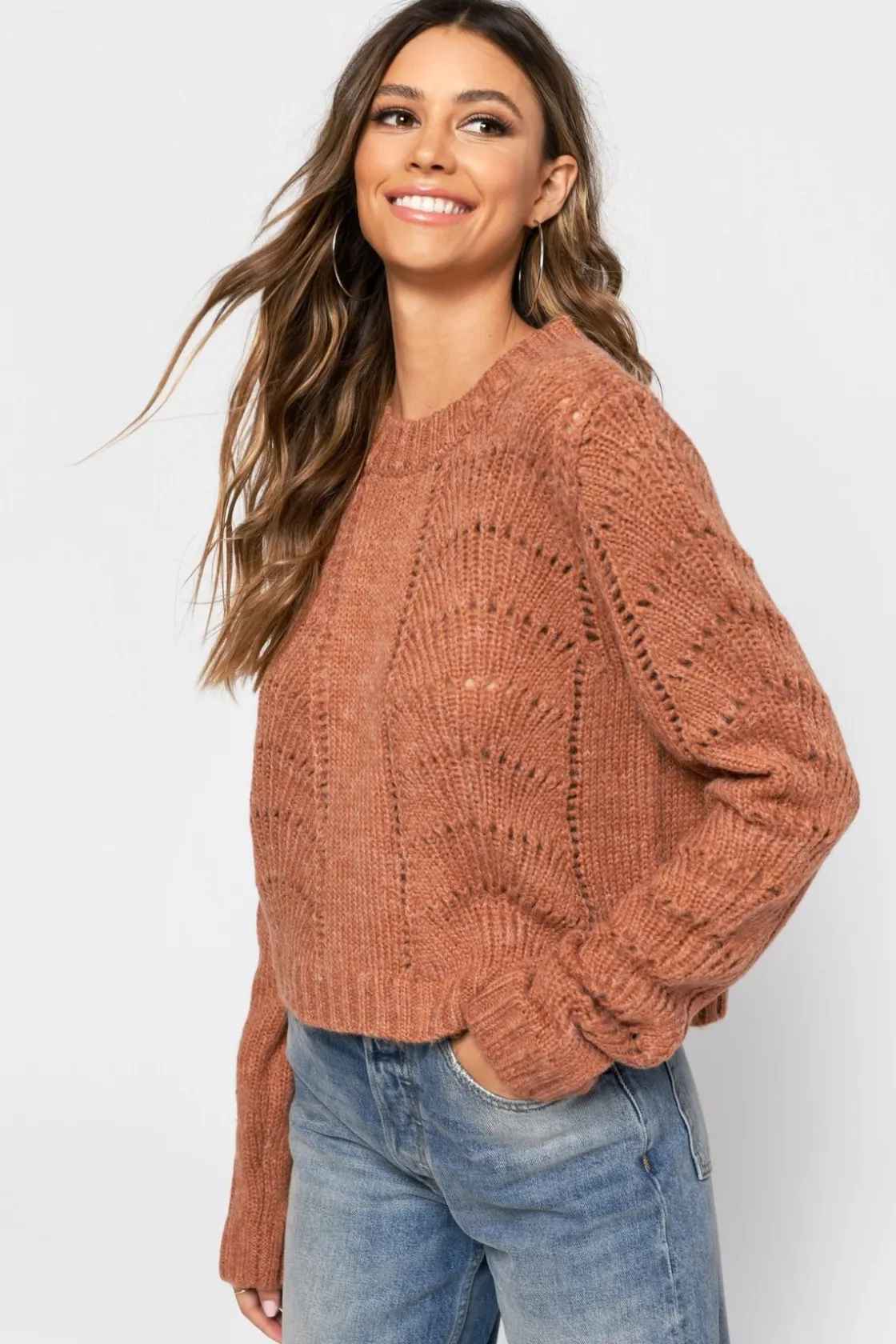 Tobi Take It Easy Knit Sweater - Lavender