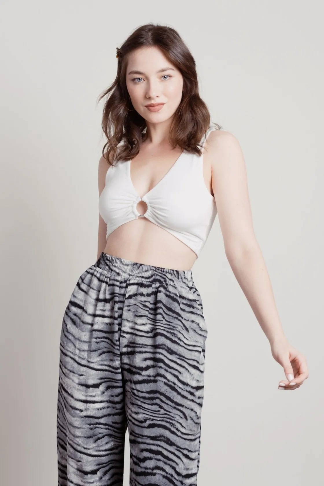 Tobi Take Me Away Crop Top - Sage